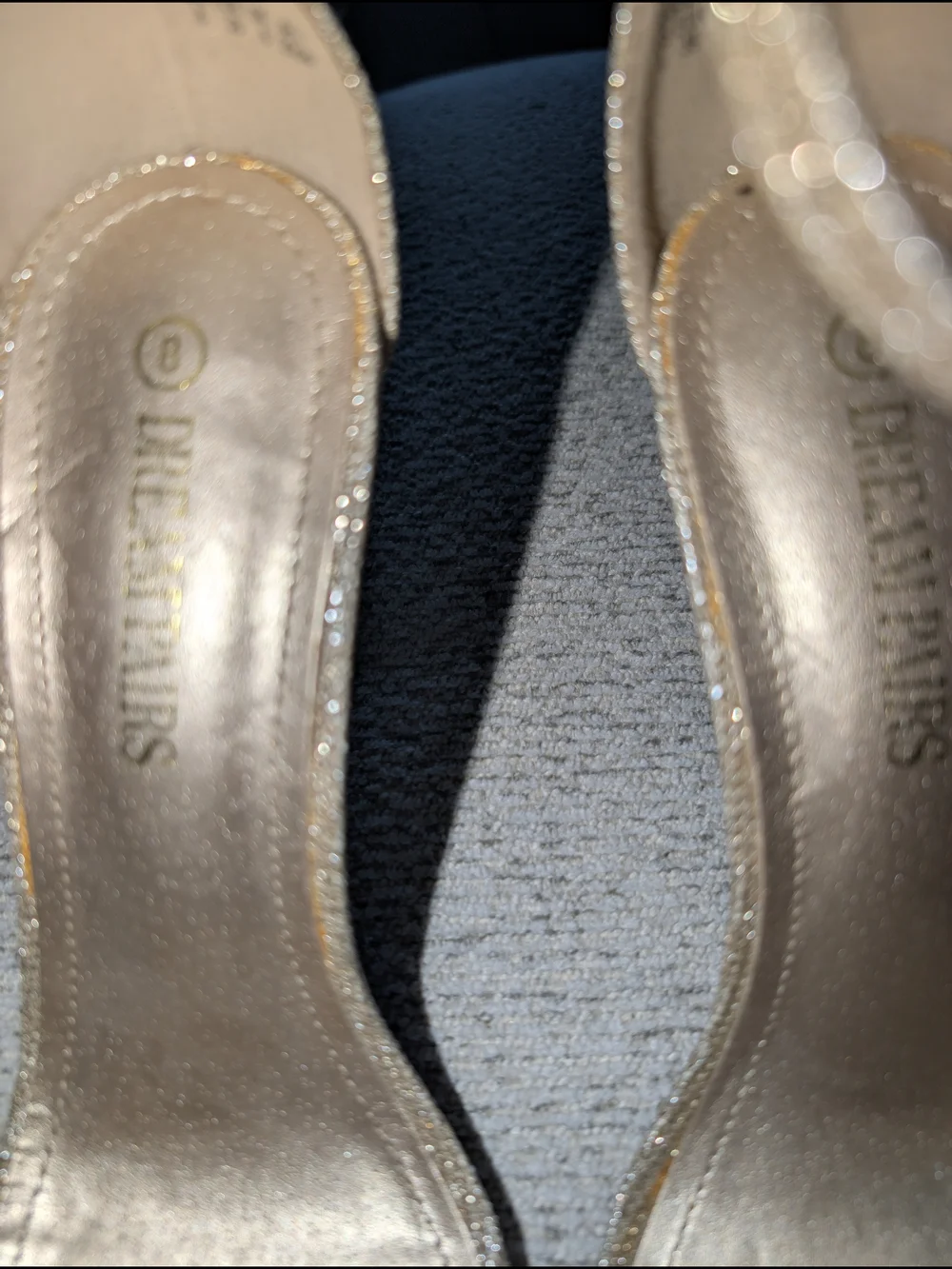 NWOT Ankle-Strap High Heel Sandals in Champagne Size 8
